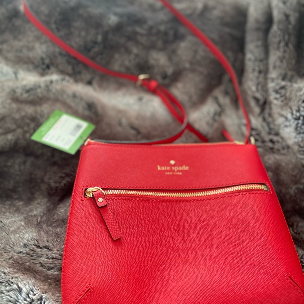 Kate Spade Rooster Red Tenley Cedar Street Crossbody Bag
